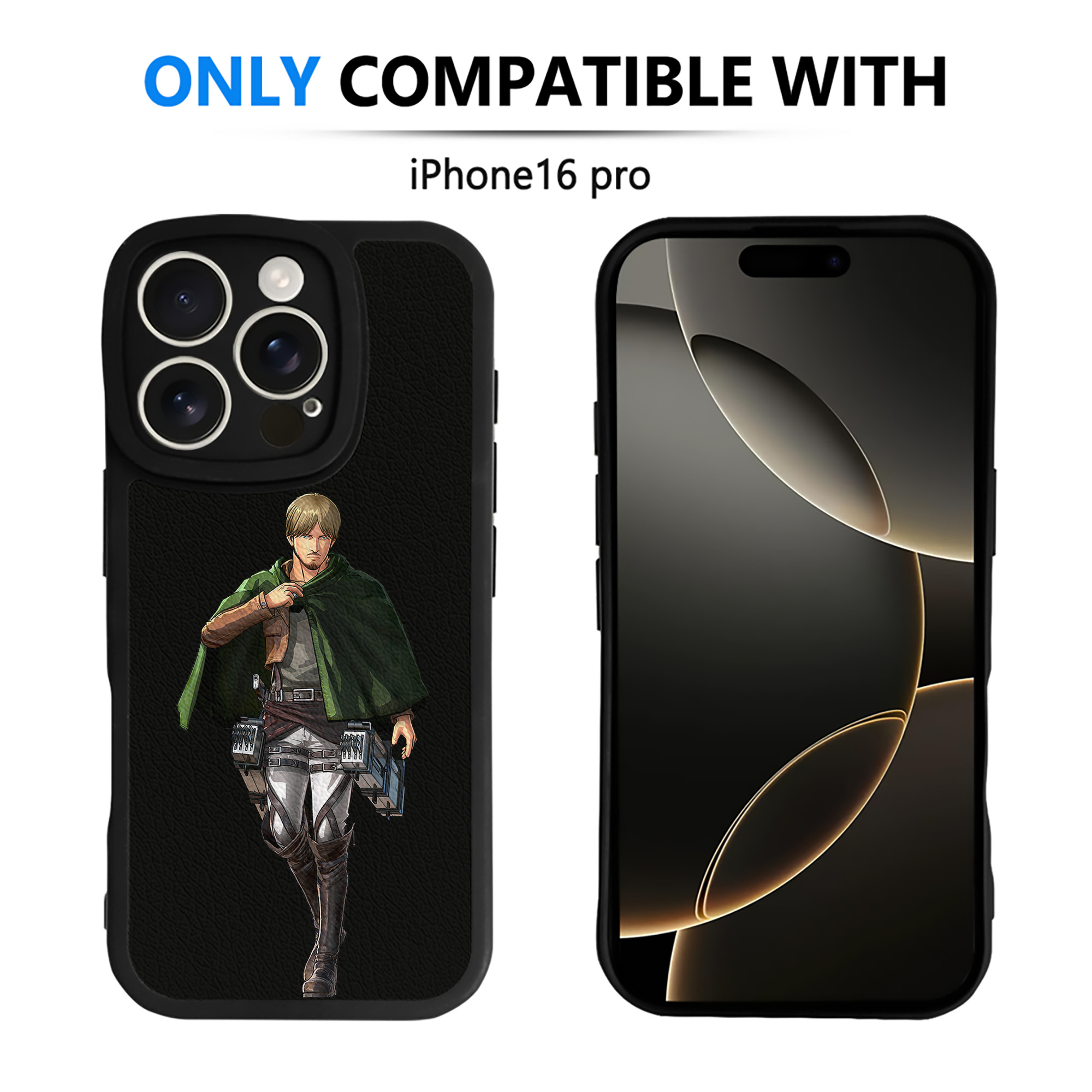 （画像用） 進撃の巨人 ミケ·ザカリアス Attack on Titan Mike Zakarius 【iPhone 16シリーズ対応】シリコンスマホケース（レザー調） 材質：シリコン